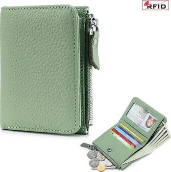 Peněženka Kožená RFID peněženka do kapsy | peněženka, držák karet - Zelený