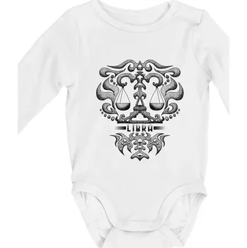 Kojenecký body Libra - vintage - Body kojenecké s dlouhým rukávem - Dlouhý r. do 3 měs ( Bílá )