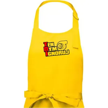 Kuchyňská zástěra Ten dým ignoruj - Dámská zástěra na vaření - Univerzální velikost ( Žlutá )