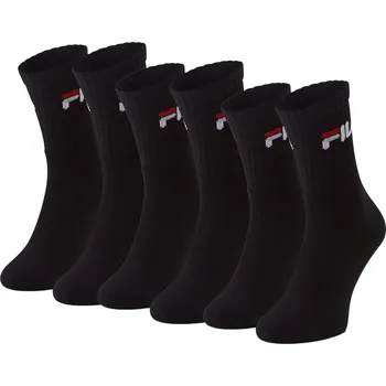 Pánské ponožky Ponožky FILA Crew Tennis 6-pack Unisex black 35-38