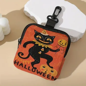 Peněženka Mini květinová peněženka na zip | malá peněženka, kapsička na mince - Tančící kočka