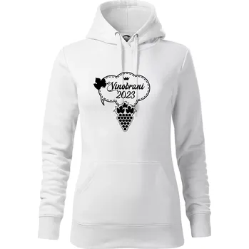 Dámská mikina Vinobraní 2023 - Mikina dámská Cape s kapucí - S ( Bílá )