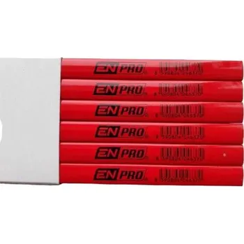 Grafitová tužka Tužka tesařská HB, 180 mm, červený lak, ENPRO