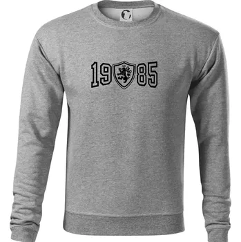 Pánská mikina Narozeninový motiv - znak - 1985 - Mikina Essential pánská - M ( Tmavě šedý melír )