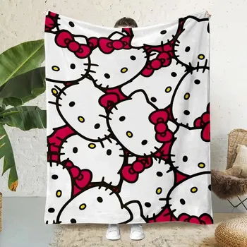 Dětská deka Hello kitty měkká cestovní deka | dětská deka, pikniková deka - 18 let , 100x130CM