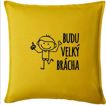 Polštář Budu velký brácha - Polštář 50x50 - 50x50 - Pouze potah ( Žlutá )