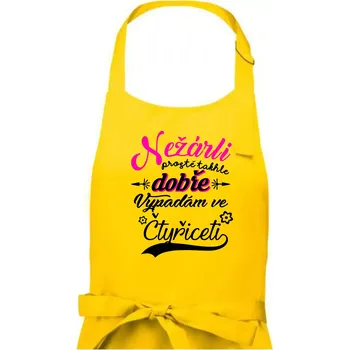 Kuchyňská zástěra Nežárli - 40 - Dámská zástěra na vaření - Univerzální velikost ( Žlutá )