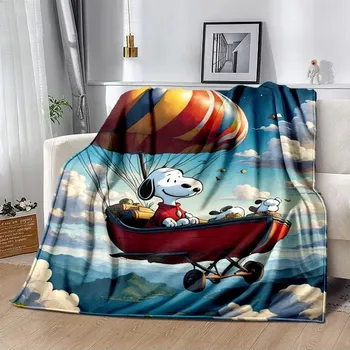 Dětská deka Snoopy kreslená měkká deka kawaii stylu | dětská přikrývka, flísová deka - 18 let , 100x150CM