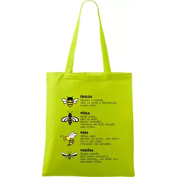 Encyklopedie včel vos a čmeláků - Taška bavlněná - 42 x 38 cm ( Limetková )