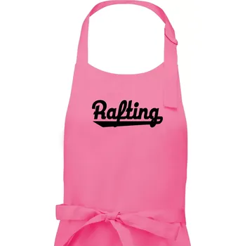 Kuchyňská zástěra Rafting nápis - Pánská zástěra na vaření - Univerzální velikost ( Růžová )