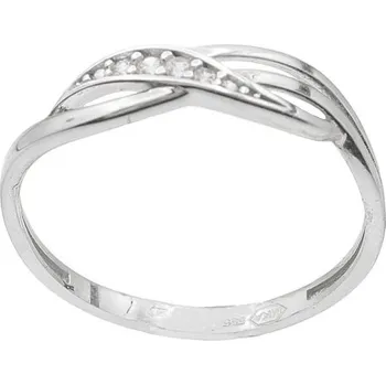 Prsten Zlatý prsten z bílého zlata se zirkony AZR0664W, vel. 54, 1.2 g (585/1000)
