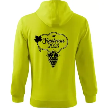 Pánská móda Vinobraní 2023 - Mikina s kapucí na zip trendy zipper - 3XL ( Limetková )
