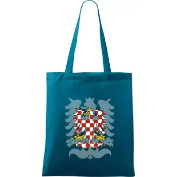 Moravská orlice velká se stínem - Taška bavlněná - 42 x 38 cm ( Petrolejová )