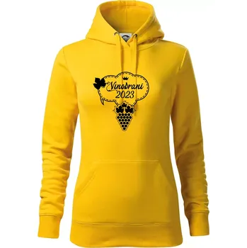 Dámská mikina Vinobraní 2023 - Mikina dámská Cape s kapucí - XS ( Žlutá )