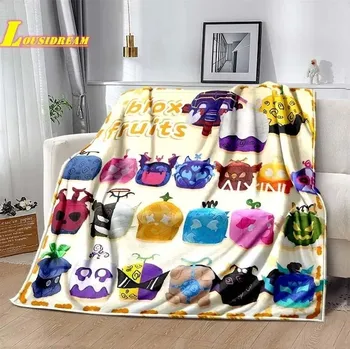 Dětská deka Deka s motivem blox fruits | dětská deka, cestovní přikrývka - 19 , 150x220cm