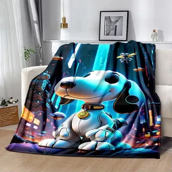Dětská deka Snoopy kreslená měkká deka kawaii stylu | dětská přikrývka, flísová deka - 21 , 150x180cm