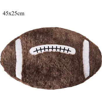 Dekorativní polštářek Měkký polštář se sportovním motivem míče | sportovní polštář, dárek pro sportovce - Ragby