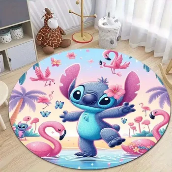 Koberec Kulatý dětský koberec se Stitch motivem | koberec, podložka - 21 , 40x40cm