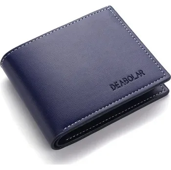 Peněženka Tenká pánská kožená peněženka s držákem karet | pánská peněženka, kožená peněženka - Modrý