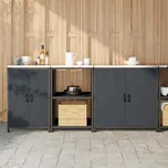 Kuchyňská skladovací sada 3 pcs Antracit Studená válcovaná ocel IM_3392703