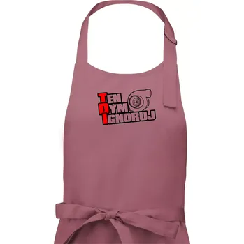 Kuchyňská zástěra Ten dým ignoruj - Dámská zástěra na vaření - Univerzální velikost ( Starorůžová )