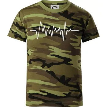 Ekg samostatné - Dětské maskáčové triko - 146 cm/10 let ( Zelený maskáč )