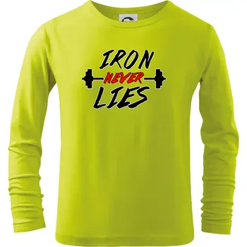 Dětská móda Iron never lies - Triko dětské Long Sleeve - 122 cm/6 let ( Limetková )