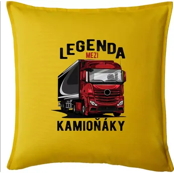 Polštář Legenda mezi kamioňáky - Polštář 50x50 - 50x50 - Pouze potah ( Žlutá )