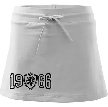 Dámská sukně Narozeninový motiv - znak - 1966 - Sportovní sukně - two in one - XS ( Bílá )