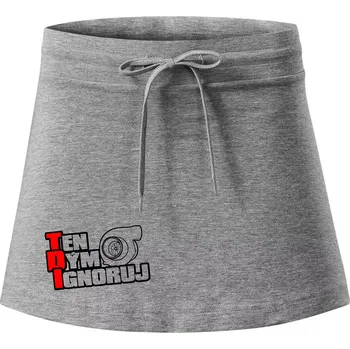 Dámská sukně Ten dým ignoruj - Sportovní sukně - two in one - L ( Tmavě šedý melír )