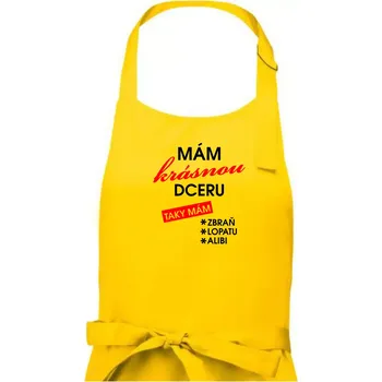 Kuchyňská zástěra Mám krásnou dceru - Pánská zástěra na vaření - Univerzální velikost ( Žlutá )