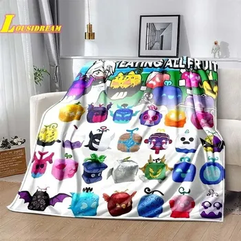 Dětská deka Deka s motivem blox fruits | dětská deka, cestovní přikrývka - 25 , 150x180cm