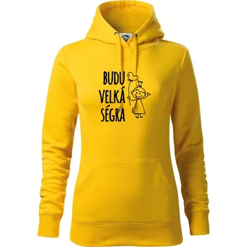 Dámská mikina Budu velká ségra - Mikina dámská Cape s kapucí - L ( Žlutá )