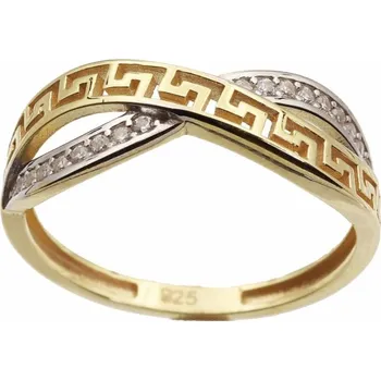 Prsten Zlatý prsten se zirkony YYZ1162, vel. 60, 2.15 g (585/1000)