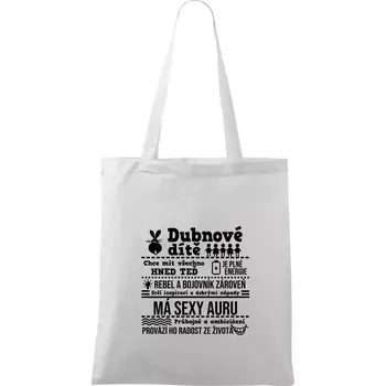 Narozeniny duben - Taška bavlněná - 42 x 38 cm ( Bílá )