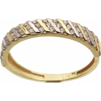 Prsten Zlatý prsten se zirkony YYZ1189, vel. 63, 2 g (585/1000)