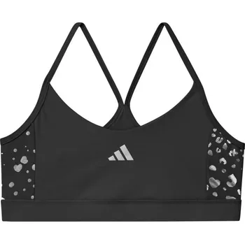 Podprsenka Dívčí sportovní podprsenka adidas JG TRAINING - ESSENTIALS GLAM BRA 164 Černá, Stříbrná