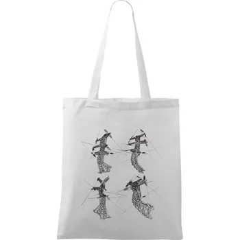 Zkroucený stožár vysokého vedení - Taška bavlněná - 42 x 38 cm ( Bílá )