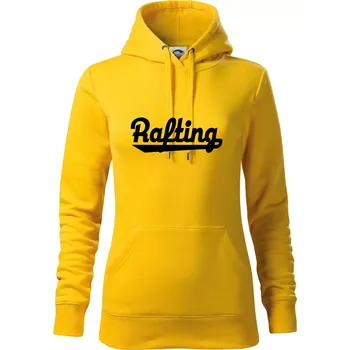 Dámská mikina Rafting nápis - Mikina dámská Cape s kapucí - XL ( Žlutá )