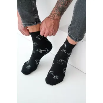 Pánské ponožky PÁNSKÉ 3/4 PONOŽKY DO TĚLOCVIČNY 1153.037 černá 43-46