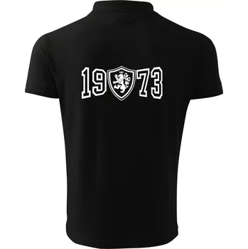 Pánská košile Narozeninový motiv - znak - 1973 - Polokošile pánská Pique Polo 203 - M ( Černá )
