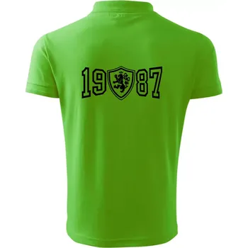 Pánská košile Narozeninový motiv - znak - 1987 - Polokošile pánská Pique Polo 203 - M ( Apple Green )