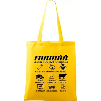 Symboly Farmář - Taška bavlněná - 42 x 38 cm ( Žlutá )