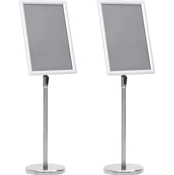 Stojany na plakáty 2 pcs Stříbrná 32.7 x 24 x 108 cm Hliník IM_3385632
