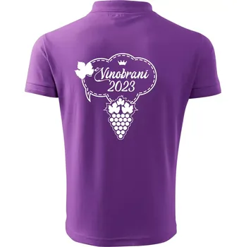 Pánská košile Vinobraní 2023 - Polokošile pánská Pique Polo 203 - XL ( Fialová )