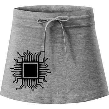 Dámské oblečení Procesor - Sportovní sukně - two in one - XL ( Tmavě šedý melír )