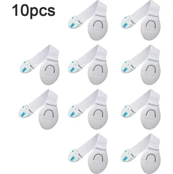 Dětský bezpečnostní prvek Bezpečnostní zámek na skříň pro děti | dětská pojistka, plastový zámek - 10 ks