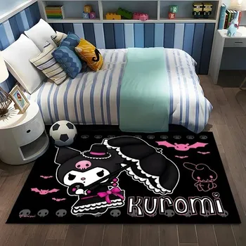 Koberec Roztomilý kulatý koberec Kuromi | dětský koberec, protiskluzová podložka - 2 , 80X120CM