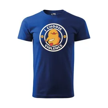 Pánské tričko Tričko s potiskem I choose violence: modré 4XL