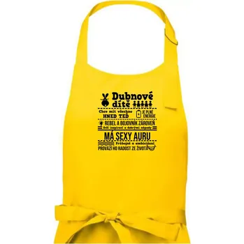 Kuchyňská zástěra Narozeniny duben - Dámská zástěra na vaření - Univerzální velikost ( Žlutá )
